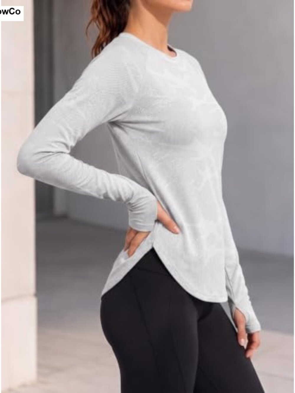 Women's Mesh Open Back Long Sleeve T-Shirt Camo Print Athletic Top - Picture 2 of 6
